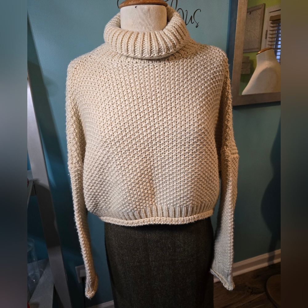 ⚡️Cozy Cream Chubby Knit Old Label Fashion Nova Turtleneck Sweater